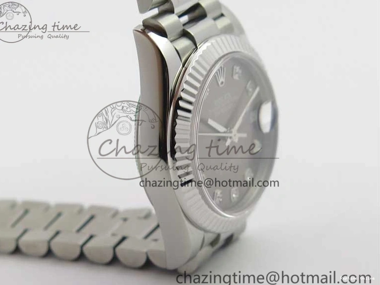 0416 Datejust 31mm 278275 SS BP Maker Best Edition Gray Crystals Markers Dial on SS President Bracelet SunProtective 3090
